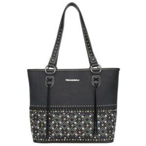 .Montana West Cut-Out Studs Collection Conceal Carry Tote Handbag